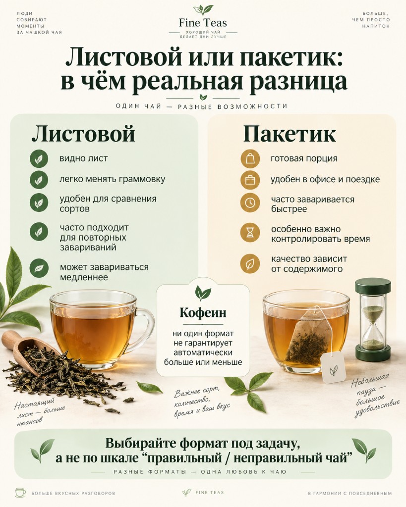 Сравнение листового и пакетированного чая по скорости, удобству и завариванию